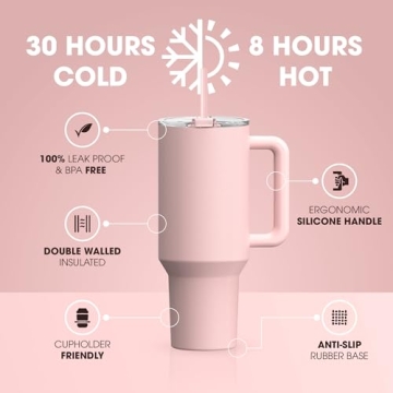 B-OSSE 40oz Insulated Tumbler Cold Hot Drinks Travel Mug
