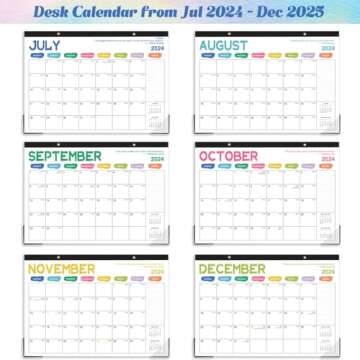 2024-2025 Desk Calendar - Desk Calendar 2024-2025 18 Month, JUL. 2024 - DEC. 2025, Monthly Desk/Wall Calendar 2-in-1, 16.8" x 12", 2024-2025 Calendar Planner for Planning