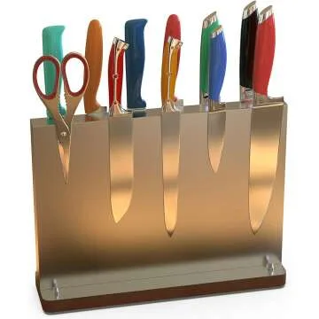 Magnetic Stainless Steel Knife Block Holder for Kitchen