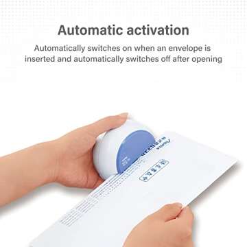 Asmix Electric Letter Opener LO85B – Safe & Efficient Blue Envelope Opener