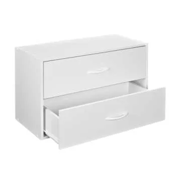 ClosetMaid 1566 Stackable 2-Drawer Horizontal Organizer, White