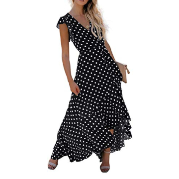 GRECERELLE Women's Floral Maxi Dress Bohemian Summer V-Neck