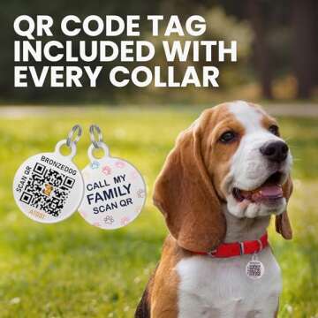 BRONZEDOG Rolled Leather Dog Collar with QR ID Tag Adjustable Soft Round Collars for Small Medium Large Dogs Puppy (7" - 10" Neck Size, Burgundy)