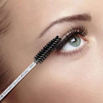 GCQQ 50PCS Crystal Mascara Wands - Stylish Eyelash Brush