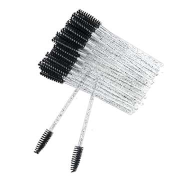 GCQQ 50PCS Crystal Mascara Wands - Stylish Eyelash Brush