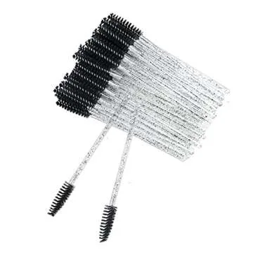 GCQQ 50PCS Crystal Mascara Wands - Stylish Eyelash Brush