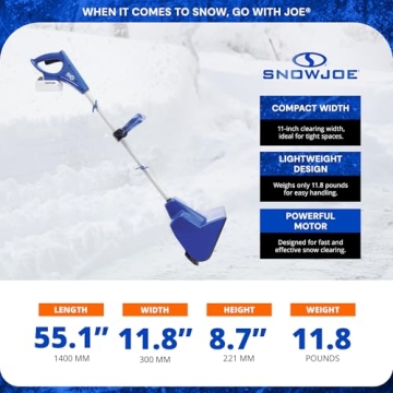 Snow Joe Cordless Snow Shovel Kit for Winter Snow Removal
