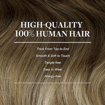GOO GOO Clip in Hair Extensions Real Human Hair, Remy Human Hair Extensions Clip ins for Women, Natural Human Hair, 14inch 120g 7Pcs, 3/8/613 Balayage Walnut Brown to Ash Brown and Bleach Blonde