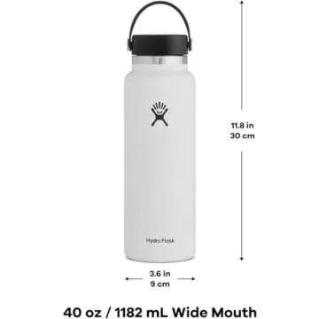 Hydro Flask 40 Oz Wide Mouth Flex Cap Moonshadow