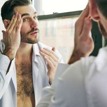 Brickell Men's Anti Aging Hyaluronic Acid Serum for Face, Reviving Day Serum for Men, Natural and Organic Face Serum with Protein Peptides to Restore Firmness and Collagen, 1 Ounce, Scented