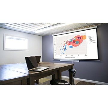 VIVO 100 inch Diagonal Projector Screen, 16:9 Projection HD, 4K 3D 1080P HD Manual Pull Down, PS-M-100