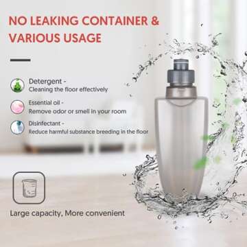 Spray Mop for Floor Cleaning, Domi-patrol Microfiber Floor Mop Dry Wet Mop Spray with 3 Washable Mop Pads & Refillable Bottle, Dust Cleaning Mop for Hardwood Laminate Tile Floors, Gray