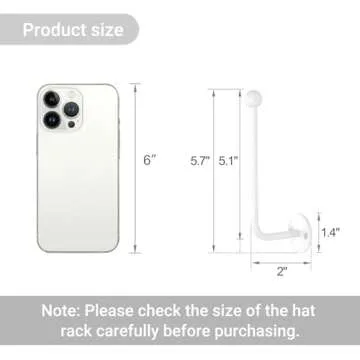 Dahey Hat Organizer for Baseball Caps 2 Pcs Hat Rack Wall Mount 5 Inches Space Saving L Shaped Hat Holder Organizer Modern Metal Baseball Hat Storage Hook for Closet Bedroom Living Room, White