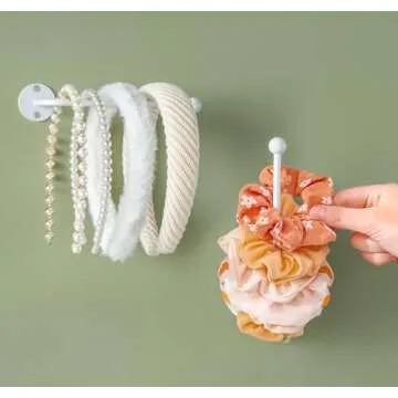 Dahey Hat Organizer for Baseball Caps 2 Pcs Hat Rack Wall Mount 5 Inches Space Saving L Shaped Hat Holder Organizer Modern Metal Baseball Hat Storage Hook for Closet Bedroom Living Room, White