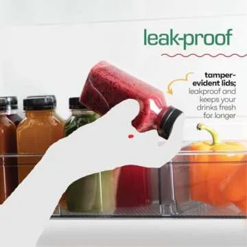 DECADORN 8oz 12pcs Plastic Bottles With Caps - Juicing Bottles For Juicing - MADE IN USA Clear Mini Bottle With Lids - Drink Container - Shatterproof, BPA-Free, Leak proof, Disposable & Recyclable