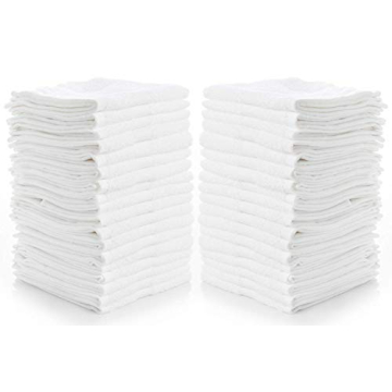 Simpli-Magic Cotton Washcloths 24 Pack Soft Absorbent