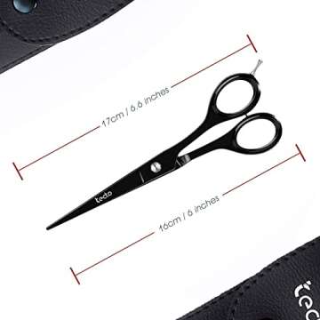 Tecto Barber Scissors, Professional 6.6 inches Stainless Steel Hair Cutting Scissors, Extra Sharp Ha...