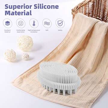 Gentle Shechane Silicone Body Scrubber for All Skin Types