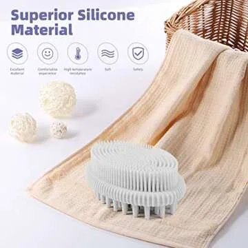 Gentle Shechane Silicone Body Scrubber for All Skin Types