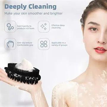 Gentle Shechane Silicone Body Scrubber for All Skin Types