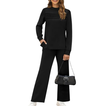 WIHOLL Lounge Sets for Women 2 Piece Business Casual Outfits Fall Fashion 2025 Womens Clothes Comfy ...