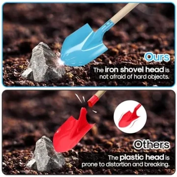 Durable 3Pcs Long Beach Shovels for Kids and Adults