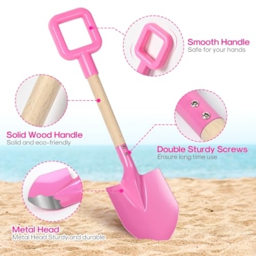 Durable 3Pcs Long Beach Shovels for Kids and Adults