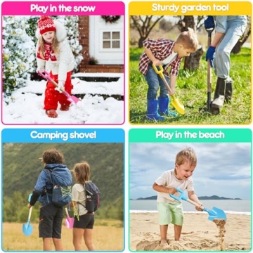 Durable 3Pcs Long Beach Shovels for Kids and Adults