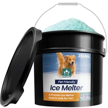Maple99 Pet Safe Ice Melt Safe for Concrete -35 lb Snow Salt Ice Melt Pet Friendly, Green Salt for S...
