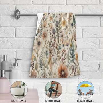 VIGGINER Vintage Flowers Hand Towels - Floral Set of 2