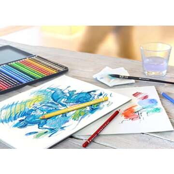 FABER-CASTELL FC117524 Albrecht Durer Artist Watercolor Pencils in A Tin (24 Pack), Assorted