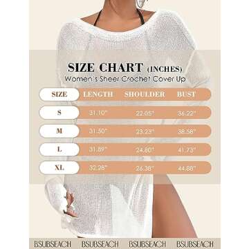 Bsubseach Crochet Swimsuit Coverup for Women Sheer Bathing Suit Cover Ups Kintted Swimwear Bikini Beach Vacation Outfits Apricot XL