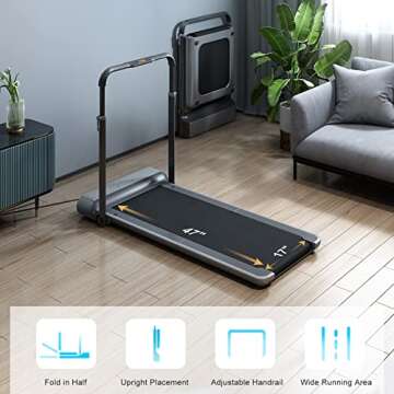 WALKINGPAD R1 Pro Foldable Treadmill 2 in 1 Walking Pad Under Desk Treadmill and Running Treadmills for Home with Remote Control, No Installation Required