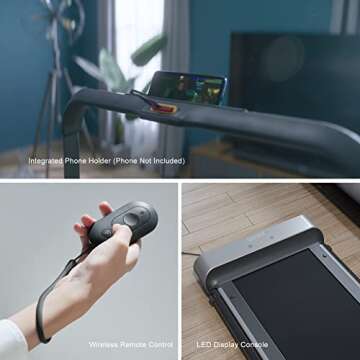 WALKINGPAD R1 Pro Foldable Treadmill 2 in 1 Walking Pad Under Desk Treadmill and Running Treadmills for Home with Remote Control, No Installation Required