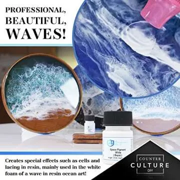 Counter Culture DIY Armor Art Pigment, White, 0.85 oz, Resin Epoxy Dye for Waves and Water Effects