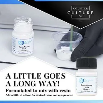 Counter Culture DIY Armor Art Pigment, White, 0.85 oz, Resin Epoxy Dye for Waves and Water Effects