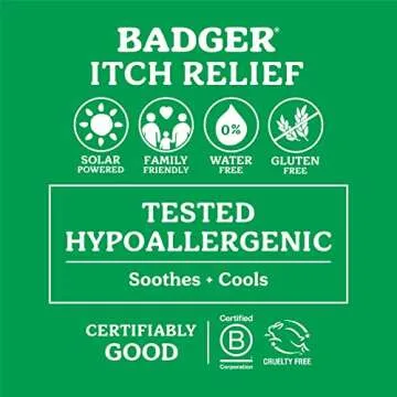 Badger Bug Bite Itch Relief Stick, Natural & Organic Anti Itch Cream for Bug Bites, Rashes & Poison Ivy, Fast Itchy Skin Relief After Bite, Works Great, Smells Great, Easy to Use, .6 oz, 2-Pack