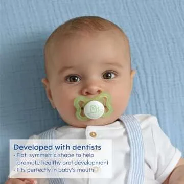 MAM Mini Air Pacifiers, Sensitive Skin Pacifier 0-6 Months for Breastfed Babies, Baby Boy Pacifiers, 2 Count (Pack of 1), Designs May Vary