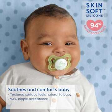 MAM Mini Air Pacifiers, Sensitive Skin Pacifier 0-6 Months for Breastfed Babies, Baby Boy Pacifiers, 2 Count (Pack of 1), Designs May Vary