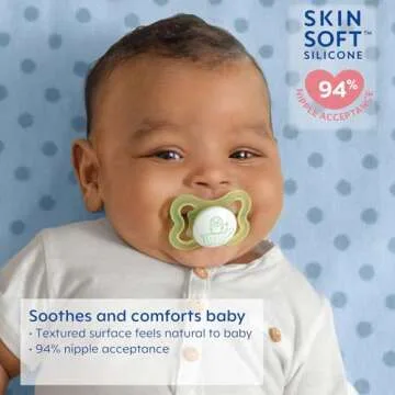 MAM Mini Air Pacifiers, Sensitive Skin Pacifier 0-6 Months for Breastfed Babies, Baby Boy Pacifiers, 2 Count (Pack of 1), Designs May Vary