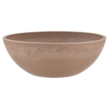 Eco-Friendly PSW Pot M30TP Garden Bowl 12-Inch Taupe Planter for Shallow Roots