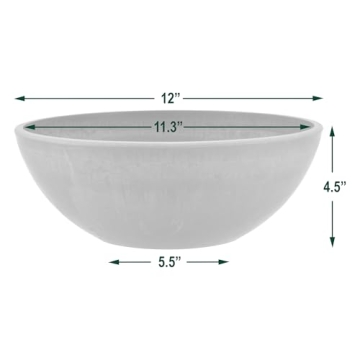 Lightweight Eco-Friendly 12" Shallow Planter for Succulents