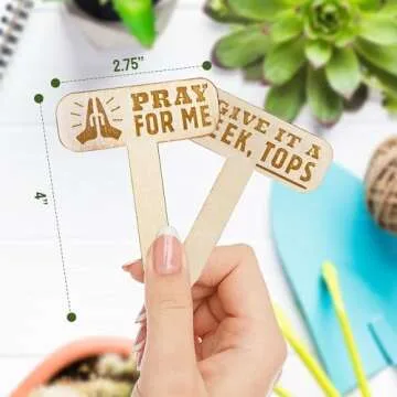 Patio Eden Funny Plant Markers - 12 Pack Garden Humor