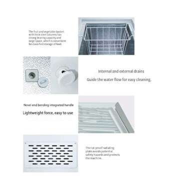 10 Cu Ft Deep Chest Freezer with Adjustable Control and Basket