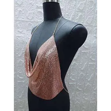 Fairyu Pink Body Chain - Shimmering Accessories for Women