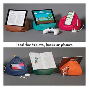 IF Bookaroo Bean Bag Reading Rest in Brown for Readers