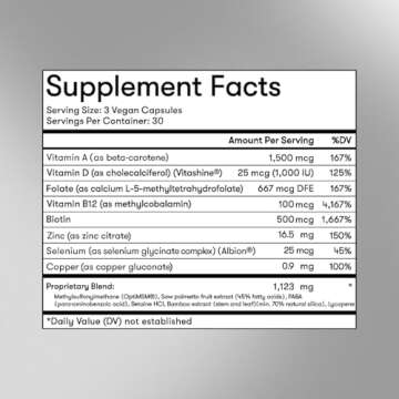 WELLBEL Men Clean Supplement for Hair, Skin, and Nails, Vegan, Gluten Free and Non GMO 90 Count