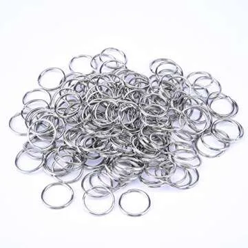 Livder 150 Pieces Split Key Rings Keyrings Bulk for Keychain and Art Crafts, 1 Inch