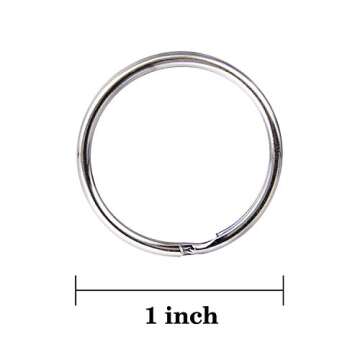 Livder 150 Pieces Split Key Rings Keyrings Bulk for Keychain and Art Crafts, 1 Inch