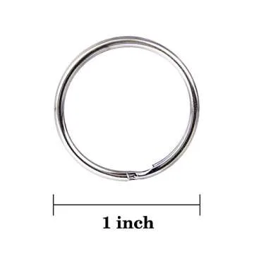 Livder 150 Pieces Split Key Rings Keyrings Bulk for Keychain and Art Crafts, 1 Inch